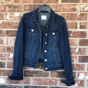 Slightly cropped jean jacket